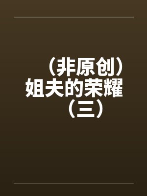 （非原创）姐夫的荣耀（三）